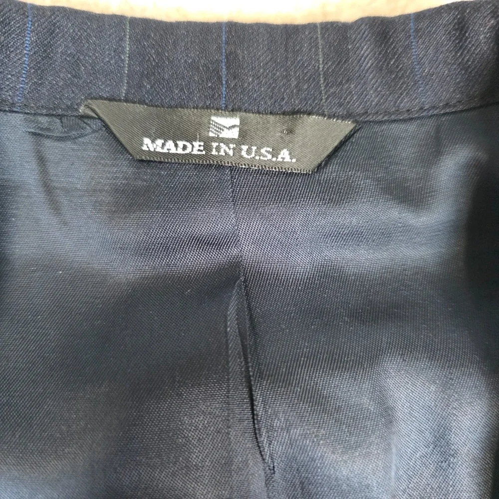 Polo University Club Ralph Lauren Blazer Mens 42L Blue Pinstripe Made In USA